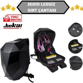 Resim Jiekai Motorcu Ledsiz Sırt Çantası SİYAH (8 ADET GÖZ STİCKER ) 