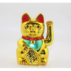 Resim Epilons Pilli Sallanan Şans Kedisi - Maneki Neko ALK2933 