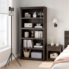 Resim Teknotrust 2 LED Gece Kitap Okuma Işığı Standlı 3 Mod'lu Şarjlı Dekor LED Lamba Rustik Ampul Lambader Fener 