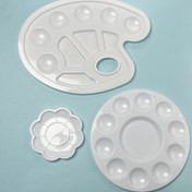 Resim Boyama, El Sanatları & Dikiş Malzemeleri için Çok Bölmeli Tasarımlı Yıkanabilir Plastik Sanat Palet Seti 