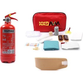 Resim Kkdavm Trafik Ilk yardım Seti Yangın Tüpü Boyunluk Oto Muayene Seti 2023 - 2027 