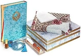 Resim İhvan Online Kuranı Kerim - Özel Kadife Kaplı Sandık - Dini Hediyelik Set 