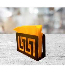 Resim Ardini Peçetelik Motif Mat Siyah 