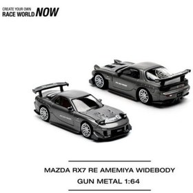 Resim Pop Race Mazda Rx-7 Re-amemıya Gun Metal 1/64 Siyah 
