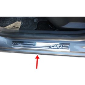 Resim Renault Clio 4 Krom Kapı Eşik Koruması Krom 2012 - Üzeri 