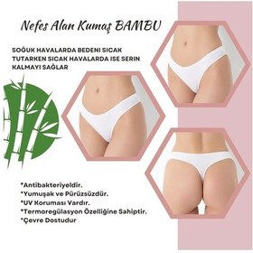 Resim Kocabey 936 Bayan Bambu 3'lü String Beyaz 