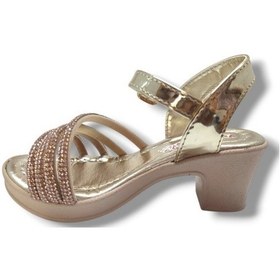 Resim Yıldız Bebe 484-25 Taşlı Topıklu Kız Çocuk Sandalet 