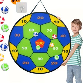 Resim 66.04 cm Büyük Boy Dart Tahtası Seti, 12 Yapışkan Toplu İç ve Dış Mekan Dengesi Vücut Eğitimi Atma Spor Oyuncakları 