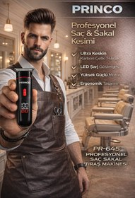 Resim Princo ŞARJLI SAÇ SAKAL SİYAH DİJİTAL EKRAN TIRAŞ MAKİNASI PR-645 