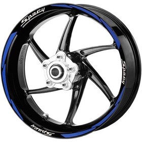 Resim Deeb Spacy Jant Şeridi Reflektif Mavi Beyaz Model S 