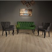 Resim Armens Life Paris Cafe Otel Balkon Çay Seti 2+1+1 Koltuk Takımı Siyah Ayak kollu-tkm-syh 