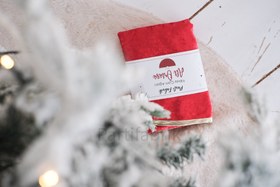 Resim Yılbaşı Lüks Çam Ağacı Altlığı Kırmızı Gold Biyeli 1. Sınıf Noel Ağaç Altı Örtüsü - 100 cm 