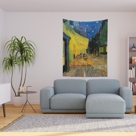 Resim Café Terrace at Night - Kafe Terasta Gece Duvar Örtüsü - 60 cm x 90 cm 