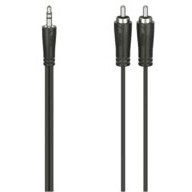 Resim HAMA HM.205110 3.5mm - 2RCA Stereo 1S 1.5m Ses Kablosu Siyah 