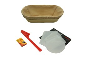 Resim Feyza Design Oval Ekmek Yapım Seti, Bezli, 28 Cm, Keyifli Ekmek Pişirme Deneyimi 