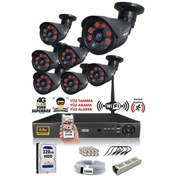 Resim IDS DS-2015HD-SET7-320-BLACK 7 Kameralı 1080P Full HD 5 MP Sony Lensli Kamera Seti - 2015 