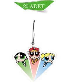 Resim 1001MODEL Powerpuff Girls Bubbles Tasarımlı 20'li Oto Kokusu ve Oto Aksesuarı 