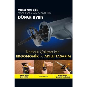 Resim Alman 9000 Xdrive 6 Kademe Devir Ayarli Bakir Sargili Kemik Kesme Tilki Kuyruğu Testere Makinesi 