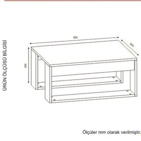Resim Dekorister Gorder Orta Sehpa Beyaz-Ceviz 