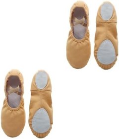 Resim YARNOW 2 Çift Balo Salonu Dans Ayakkabıları Kadınlar Için Katlanabilir Daireler Yürümeye Başlayan Çocuk Bale Ayakkabıları Yumuşak Bale Ayakkabıları Yoga Pembe Daireler Bayanlar Fraser Kız 