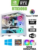 Resim DMC N329 (PUBG,GTA 5) Ryzen 7 8700F 32GB DDR5 RAM 1TB M.2,8GB RTX5060 Oyuncu Masaüstü Bilgisayarı 