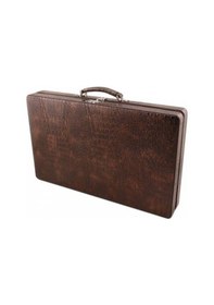 Resim Star Deri Fermuarlı Çanta Tavla Takımı Büyük Boy 