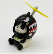 Resim Dashanshop Siyah Döner Kasklı Panda Motosiklet Ve Bisiklet Gidon Aksesuarı 