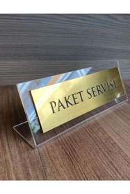 Resim Yönline Paket Servisi Pleksi Masaüstü Isimlik 