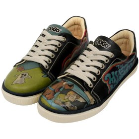 Resim Dogo Kadın Vegan Deri Siyah Sneakers - Warner Bros Scooby Doo The Sneaky Machine Tasarım 