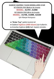 Resim Mcstorey Macbook Pro Klavye Koruyucu (US-ABD INGİLİZCE) A1706 A1989 A2159 / A1707 A1990 Ile Uyumlu Dazzle 