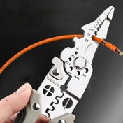 Resim 1 Adet Çok Yönlü Tel Sıyırıcı - 2025 Güncellenmiş 9'lu Elektrikçi Pensesi, Tel Kesiciler, Tel Sıyırıcılar, Tel Kıstırmacılar, Altın Metal Kesici, Manuel Endüstriyel Sınıf Pense ile Tel Sıyırma, Kıstırma ve Elektrik İşleri için 
