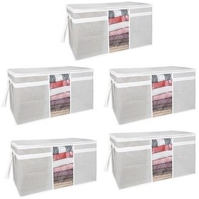 Resim 5 Adet Pencereli Yastık Hurcu 75x40x40 Cm - Gri 4401 Renkli 