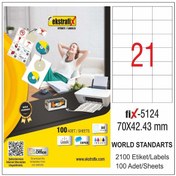 Resim Ekstrafix Lazer Etiket - Fix5124 - 70X42.43 MM Koleksiyon