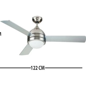 Resim Avizeli 3 Kanatlı 60 Watt 122 cm Işıklı Büyük Tavan Vantilatörü 