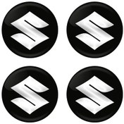 Resim Suzuki İçin Siyah-4 Adet 56mm Araba Tekerlek Merkezi Poyra Kapağı Rozeti Amblem Çıkartması Tekerlek Etiket Suzuki Jımny 