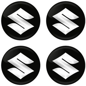 Resim Suzuki İçin Siyah-4 Adet 56mm Araba Tekerlek Merkezi Poyra Kapağı Rozeti Amblem Çıkartması Tekerlek Etiket Suzuki Jımny 