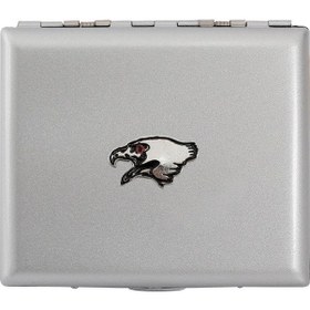 Resim Zekupp Gümüş Gri Kartal Temalı Metal Sigara Tabakası 