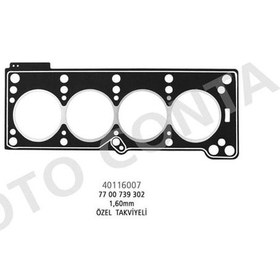 Resim OTO CONTA 40116007 Silindir Kapak Contası Renault 9 R19 CLIO Express Kangoo Megane 1.4 8V E7J Lpg Lı Beyaz 