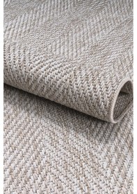 Resim Berena Naturel Jüt Halı Örme Kilim Sisal Hasır Halı Mutfak Balkon Halısı Krem-120x170 