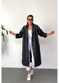 Resim Marlux M21M Unisex Kapüşonlu Çıtçıtlı Eva Yağmurluk - Siyah 