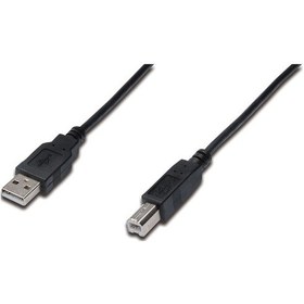 Resim Usb 2.0 Bağlantı Kablosu, Usb A Erkek - Usb B Erkek, 1 Metre, Awg 28, Ul, Siyah Renk -19371 