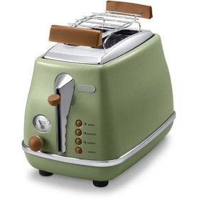 Resim Delonghi Icona Vintage Ekmek Kızartma Makinesi CTOV2103.GR Yeşil 