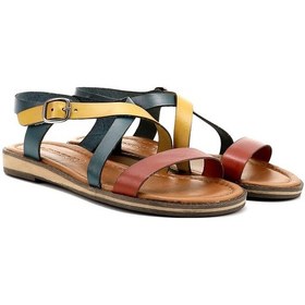 Resim Gönderi R Petrol Maviye Sarı Kırmızı Hakiki Deri Sandalet Petrol 