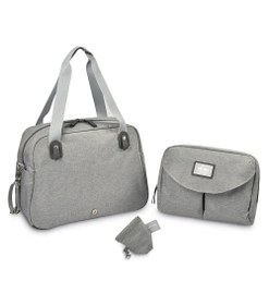 Resim Geneva II Bebek Bakım Çantası Heather Gri 44x26x30 cm 