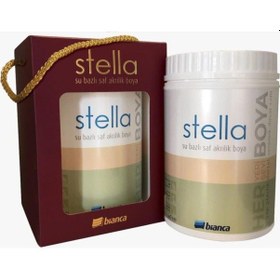 Resim Stella Su Bazlı Saf Akrilik Beyaz Boya 1000 Ml Beyaz 