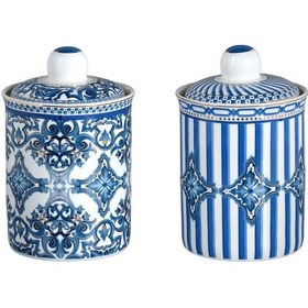 Resim Lunetta Bone 2li Kavanoz Seti 16cm Mavi 