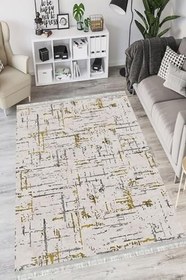 Resim Doku Westa Kaymaz Tabanlı Yıkanabilir Antibakteriyel Dijital Baskı Doku Halı Kilim, DK-5053A-WST-120X350 
