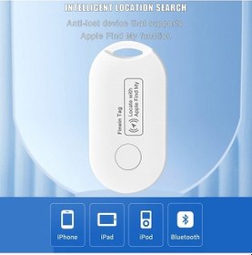 Resim Aitong Sertifikalı Bluetooth Takip Cihazı, Araç Anahtarı & Bavul Konum İzleme, İos Uyumlu Beyaz 