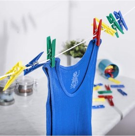 Resim 36 Adet Plastik Mandal, Çamaşır Asma Mandalı, İz Bırakmaz, Ekstra Dayanıklı Çok Renkli 