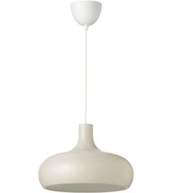 Resim Sarkıt Lamba Alüminyum Bej Rengi Meridyendukkan 38 Cm Oval Lamba Sarkıt 